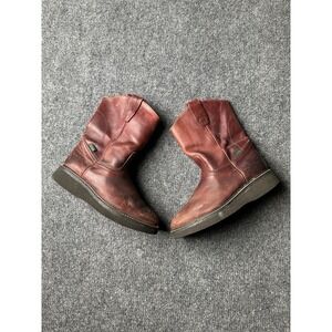 Mens Leather Pull-On Boots Establo Brown Made‎ in Mexico, Size US 6